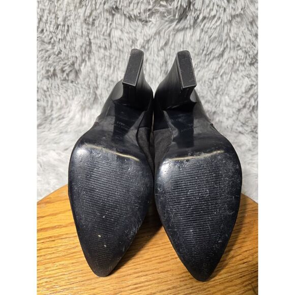 Nine West Blushing Black Zip Booties Heels Women's Size 8.5 M Formal Walking - Picture 5 of 9
